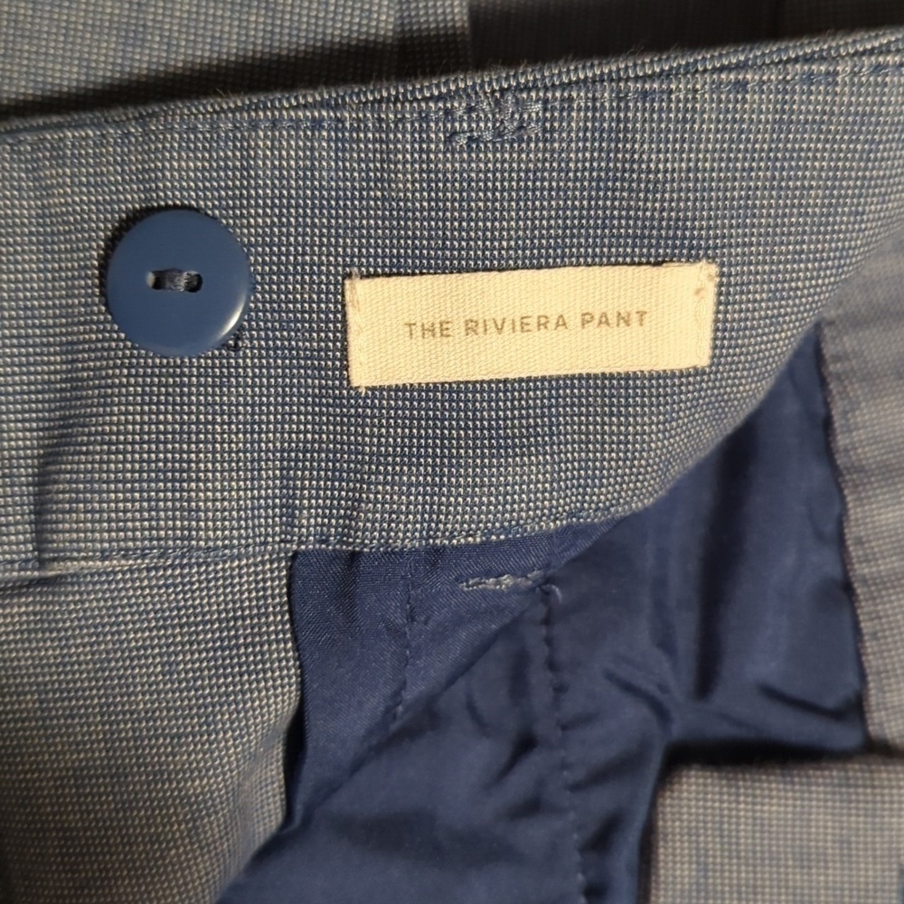 Loft Riviera Womens Size 12 Straight Leg Blue Dress Pants - Picture 10 of 12